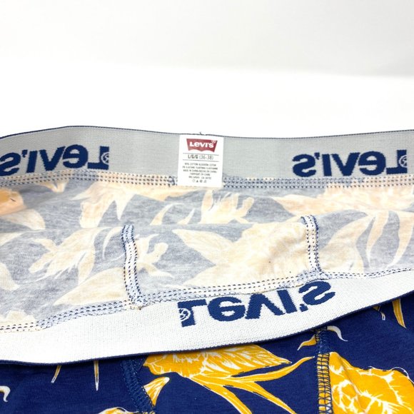 🌿Sale🌿 3-pack Levi's Men's Size S L Boxer Brief Cotton Navy Blue 37453 0593 - Picture 7 of 7